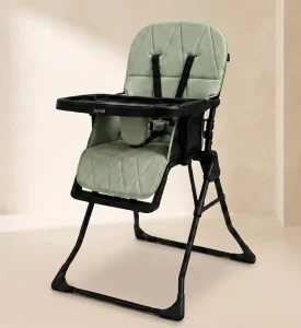 Joyous Baby High Chair | 5-Point Safety Harness, Adjustable Backrest & Foldable - HCY-021 (Green)
