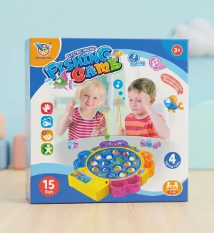 Electric Fishing Game for Kids - 15 Fish with 4 Fishing Rods | Musical Interactive Game - 20111