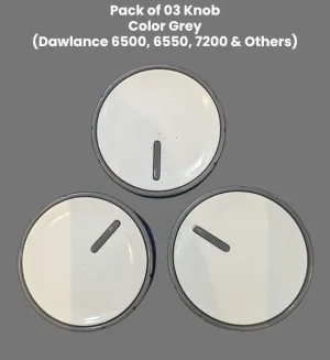 Pack of 3 Dawlance Knobs Grey - Compatible with 6500, 6550, 7200 & Other Models - P03DK-7