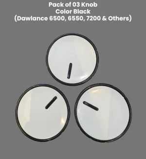 Pack of 3 Dawlance Knobs Black - Compatible with 6500, 6550, 7200 & Other Models - P03DK-8