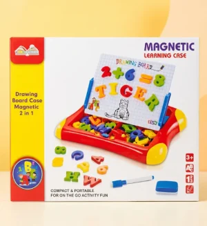 2-in-1 Magnetic Learning Case for Kids - Drawing Board, ABC & Numbers - QJ5580
